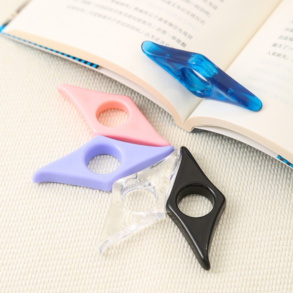 

1PC Reading Ring Resin Thumb Book Hold Acrylic Press Bookmark Press Book Reading Aid Book Reader Accessories bookmarks for books