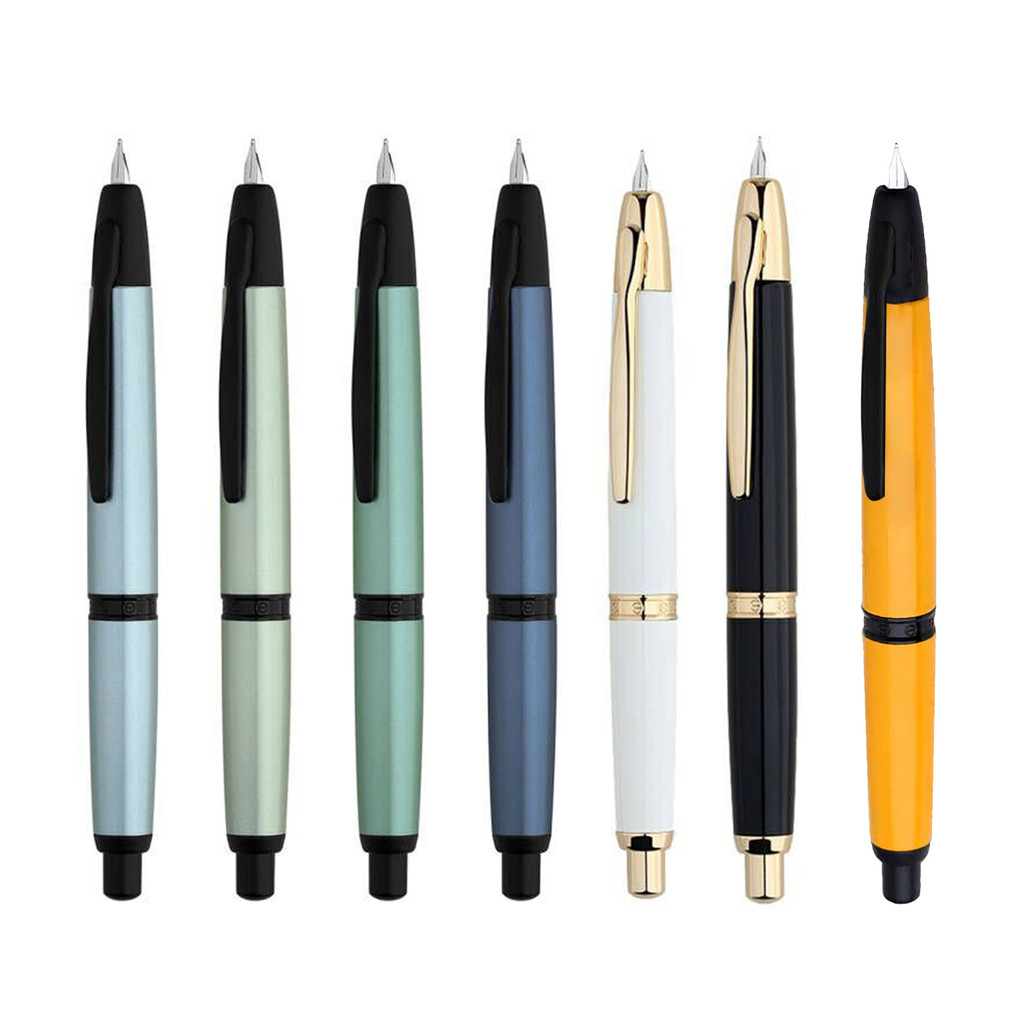 

2024 NEW MAJOHN A1 Press Fountain Pen Retractable Fine Nib 0.5mm with Clip Ink Writing Gift Pen Office School Supplies gift pens