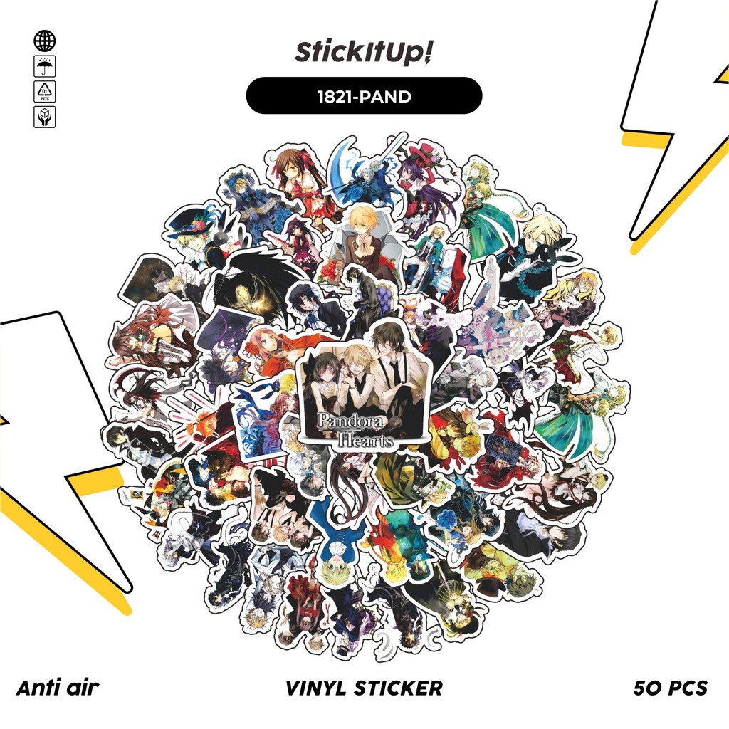 

COD 50 Pcs Stiker ANIME SERIES PANDORA HEARTS MIX 01 Lucu Anti Air Untuk Dekorasi Notebook Sepeda Skateboard Handphone DIY