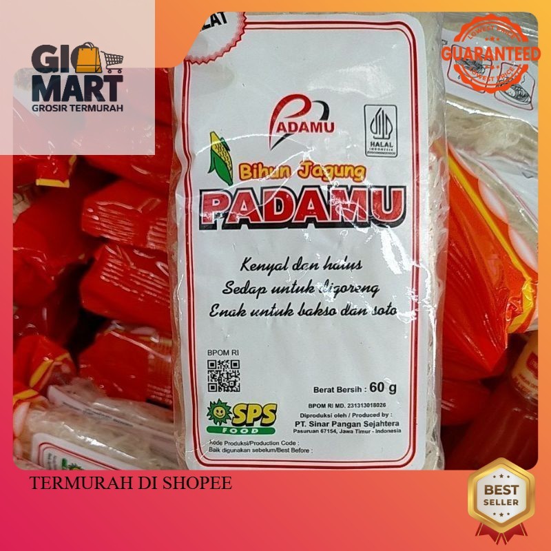 

BIHUN JAGUNG PADAMU 60g 1 BALL ISI 60 PCS / 15 RENTENG