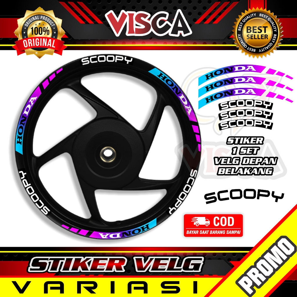 Stiker Velg List Velg Motor Stiker Velg SCOOPY KARBU & SCOOPY FI ESP BUNGLON