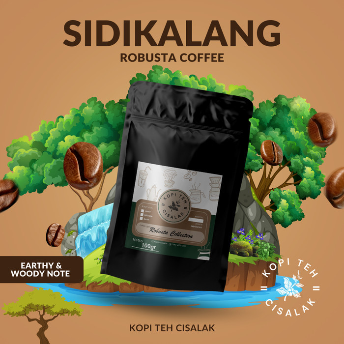 

Kopi Robusta Sidikalang 100 gram Biji dan Bubuk - Medium to Dark Roast, Natural Processed