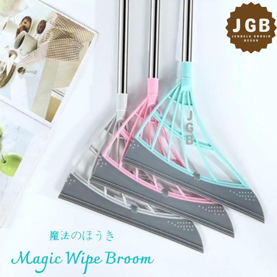 Sapu Wiper Karet Silikon Magic Wipe Broom - Alat Sapu Pel Silicone Karet