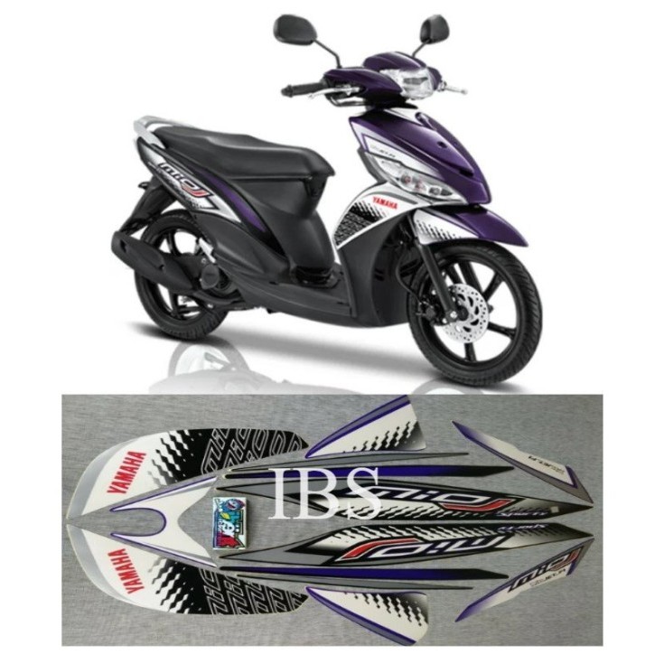 STRIPING MIO J UNGU 2013 STIKER ORI YAMAHA POLET
