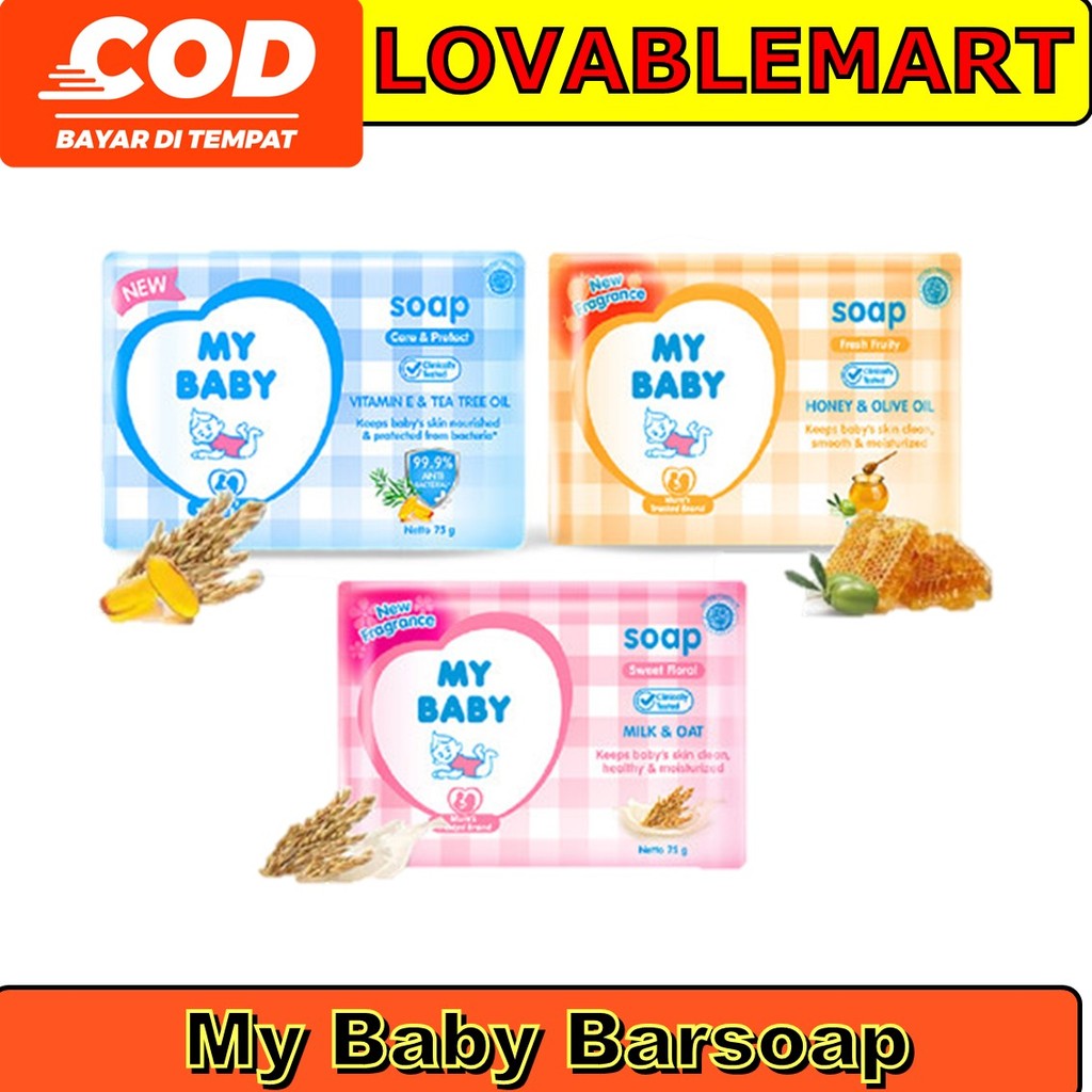 Lovablemart My Baby Bar Soap 60gr - 75gr | Fresh Fruity - Sweet Floral