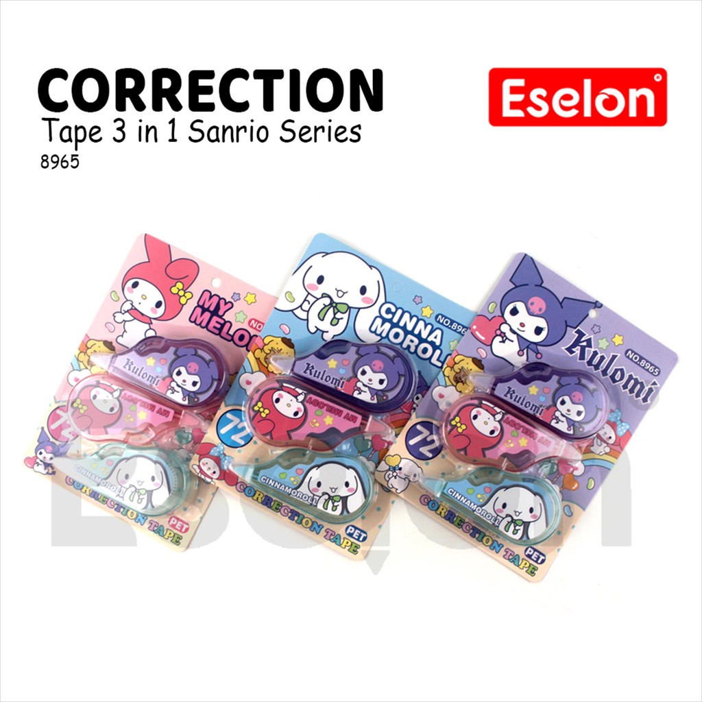 

3pcs Correction Tape 8965 / Correction tape set Fancy Japan