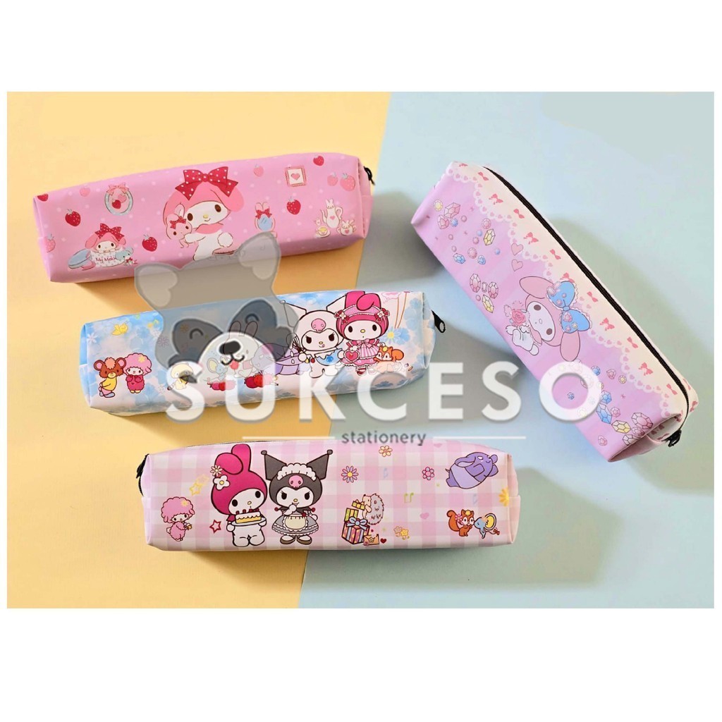

Fancy Pencil Case Leather PC-306 Motif Sanrio Tempat Pensil Bahan Kulit Kain Motif Lucu