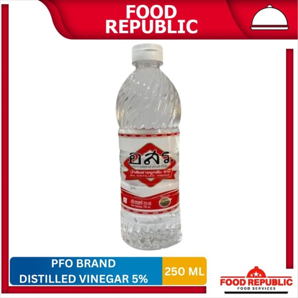 

PFO Brand Distilled Vinegar Cuka Putih Masak 5% Import Thailand 250 ml