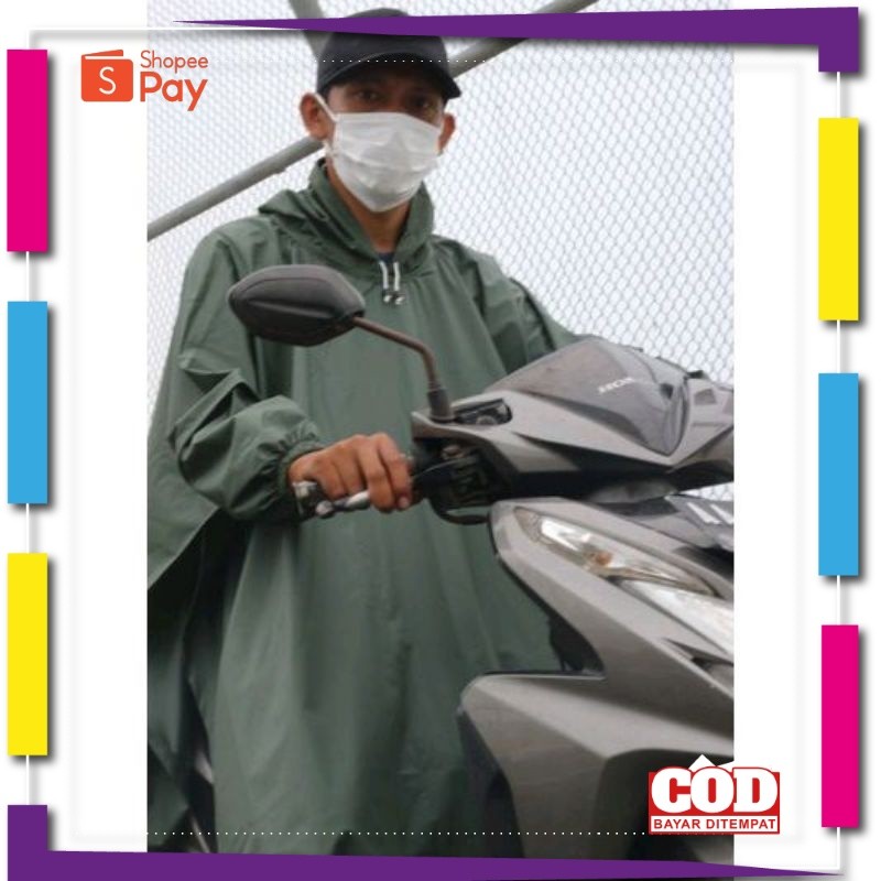 [PREMIUM BAHAN TEBAL] Termurah dan terlaris Jas hujan Mantel Hujan Anti Air Waterproof Tebal Tidak M