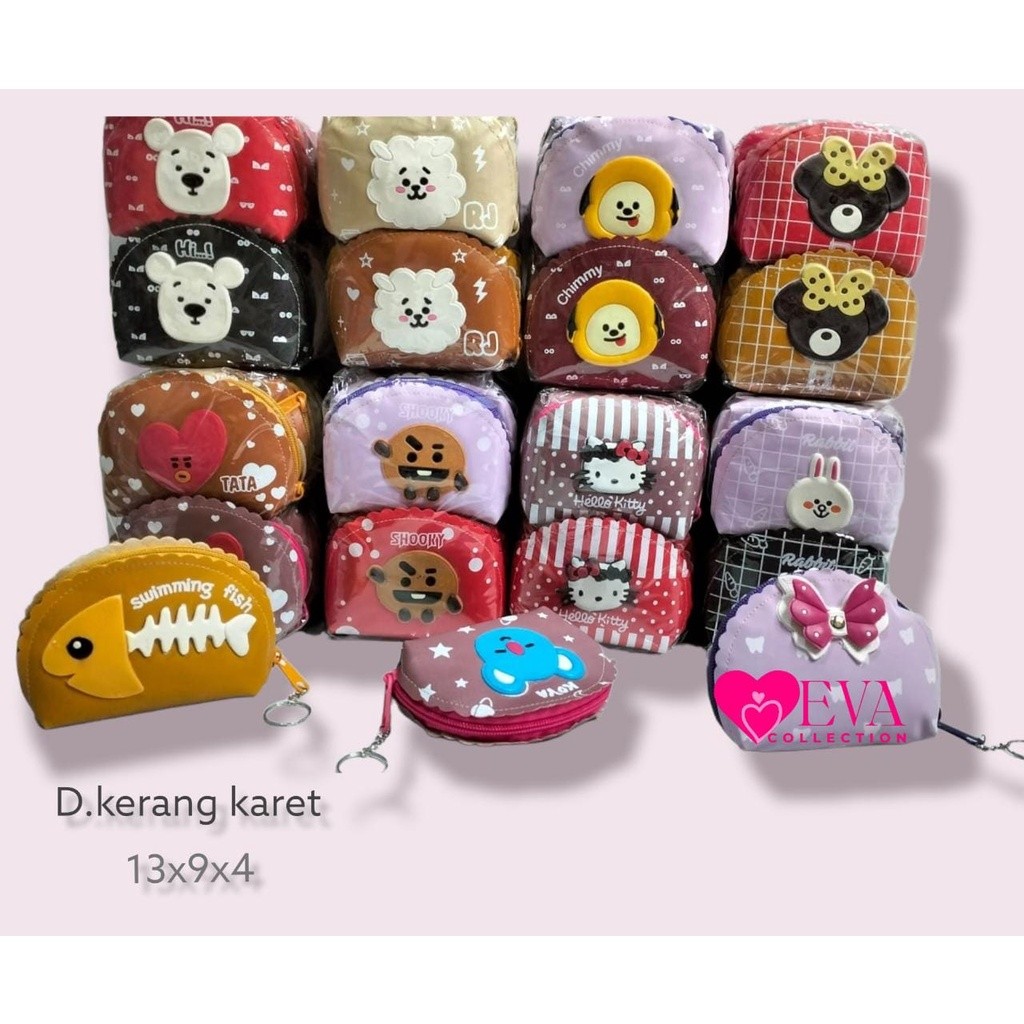 DOMPET KOIN KARET/dompet koin mini/dompet koin lucu/dompet koin wanita/dompet koin silikon karakter/