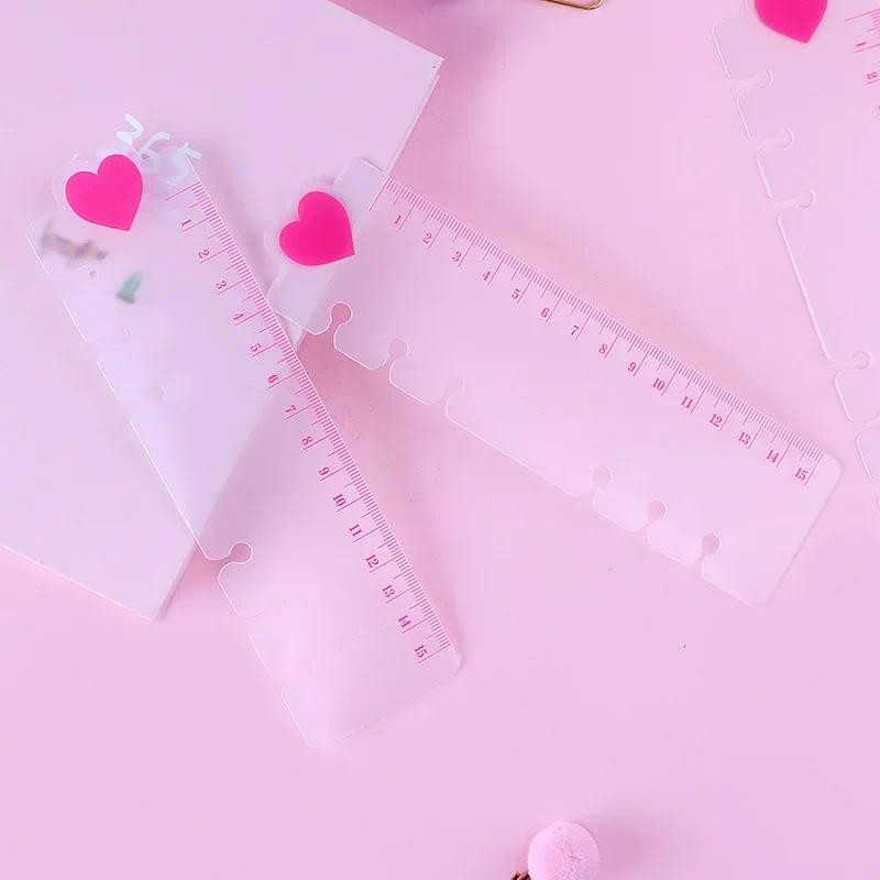 

Ruler A6 Love Frosted Planner Agenda Dailybook for 6 Holes Loose Leaf Spiral Notebook Organizer Sketchbook Accessories