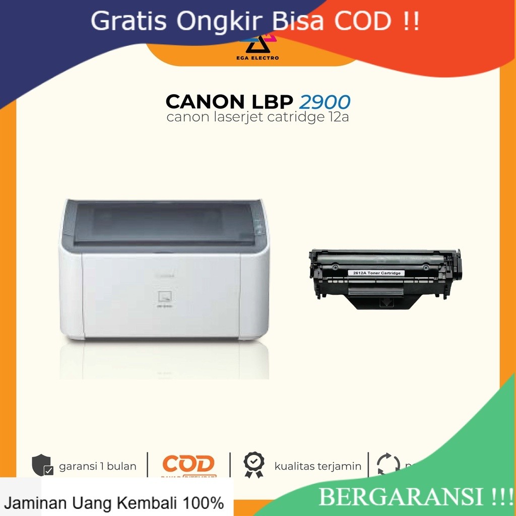 Printer Canon LBP2900 Mono | Printer hitam putih cocok untuk print resi Bisa COD