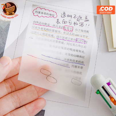 

LMP Sticky Note Transparan Tahan Air Untuk Kantor Sekolah Sticky Note 50 Lembar Sticky Note Pelajar