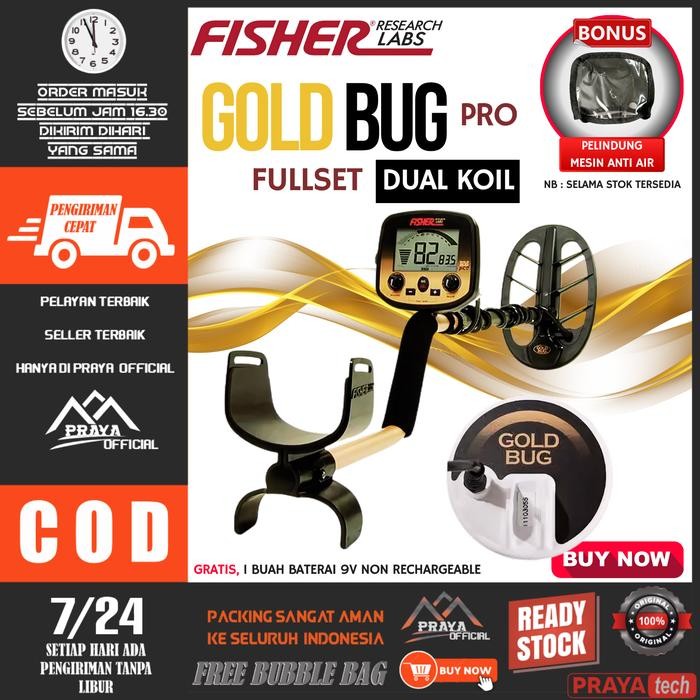FISHER Gold Bug Pro Gold Silver METAL DETEKTOR DETECTOR EMAS LOGAM - GOLD BUG PRO