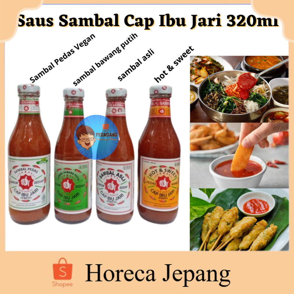 

Saus Sambal Cap Ibu Jari 320ml/ Sambel Asli Cap Ibu Jari /SAMBEL/SAMBAL/SAOS SAUS SAMBAL CAP JEMPOL IBU JARI/ Saus Sambail HALAL