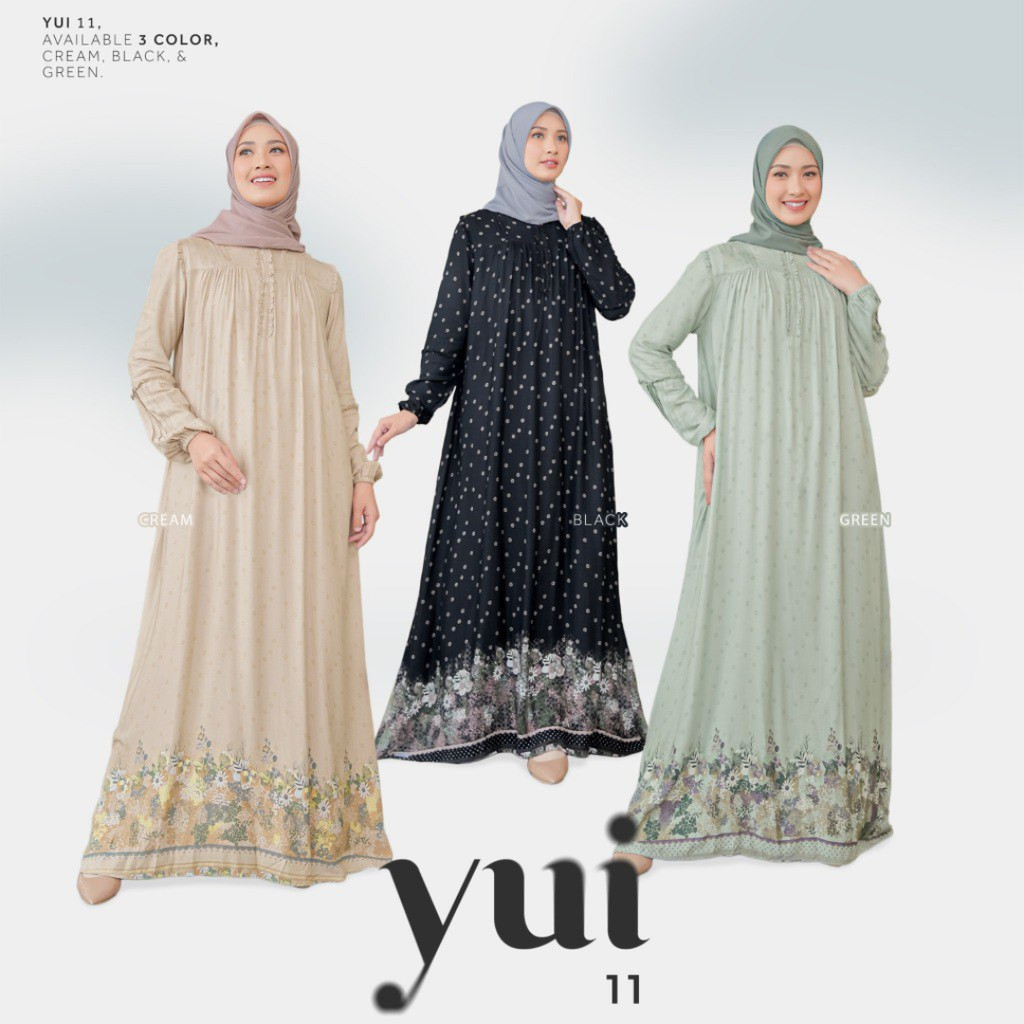 YUI 11 MODEL GAMIS RAYON ETHICA BAJU MUSLIM WANITA DAILY BUSUI FRIENDLY