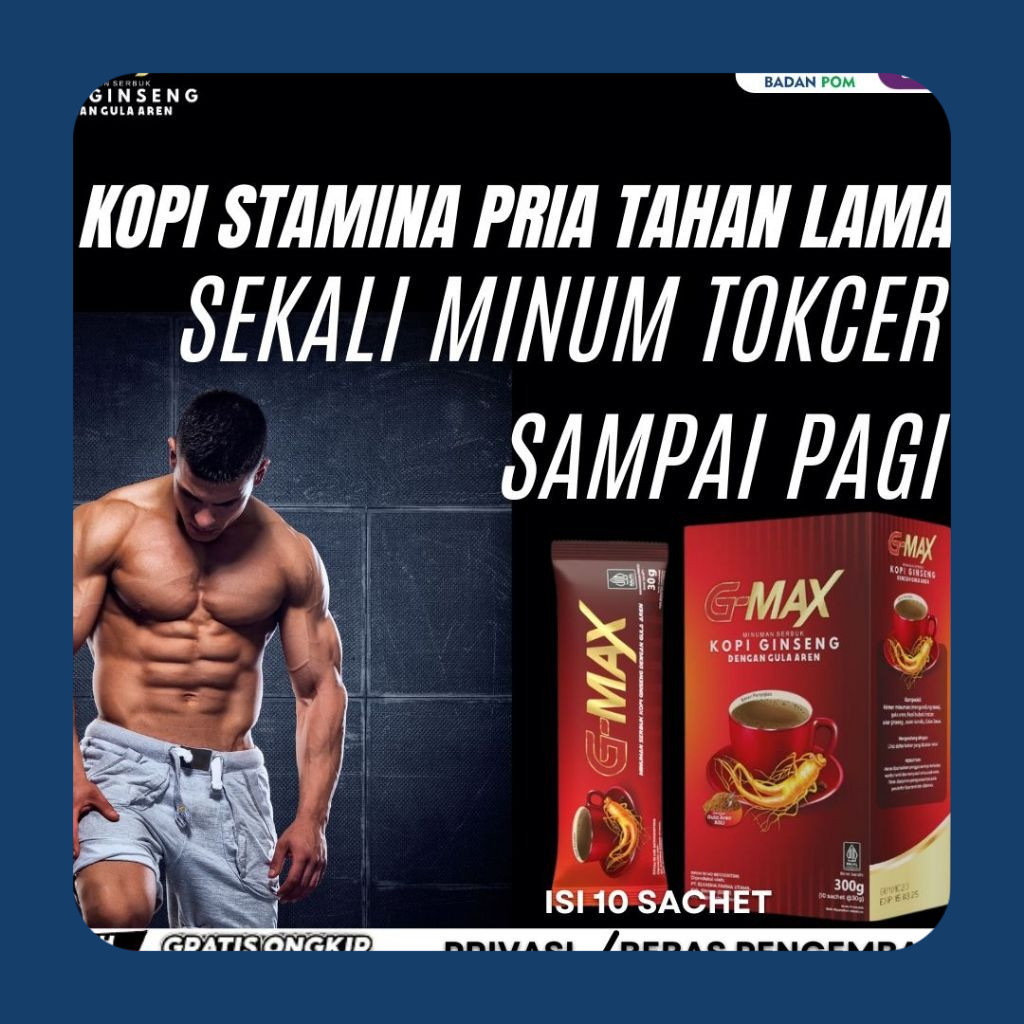 

GMAX COFFE minuman kopi penambah stamina pria kuat tahan lama bpom