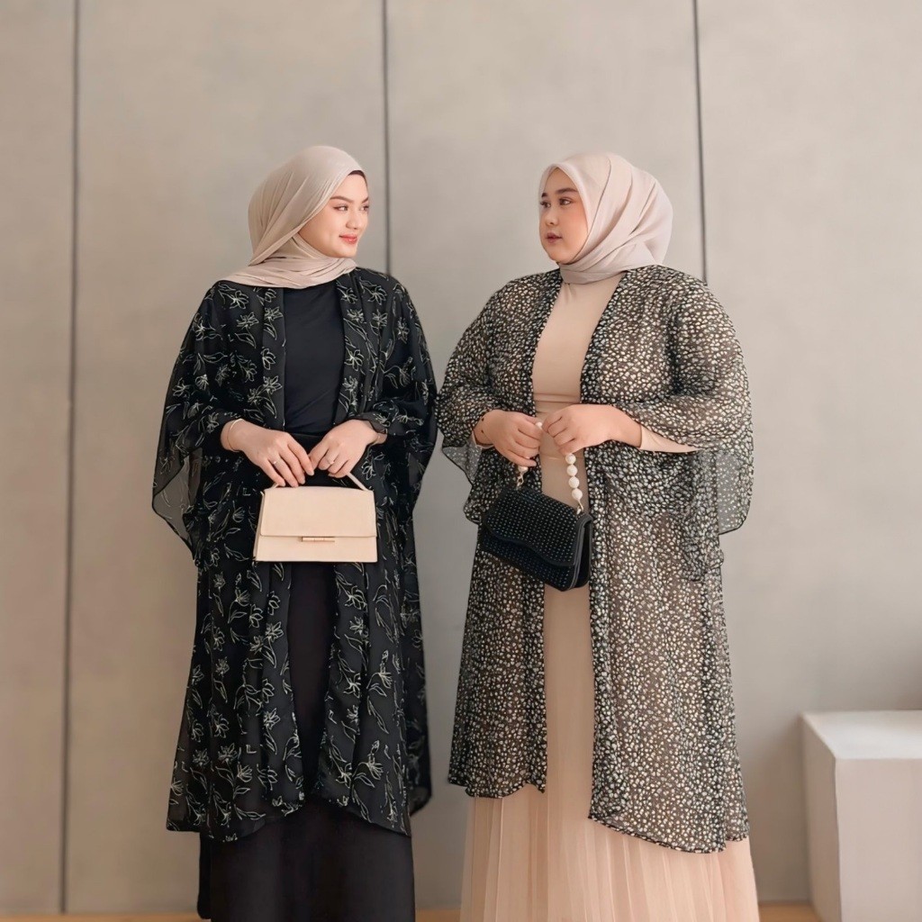 DEVIY BERKAH STORE Marchemode Grace Outer Ceruti Lengan Panjang