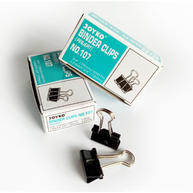 

[Isi 12] Binder Clips Joyko No. 107 (19 mm)