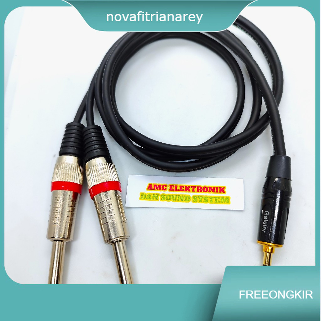 JACK MINI STEREO 3.5 GEISLER TO DUAL JACK AKAI MONO (JACK HP TO MIXSER)