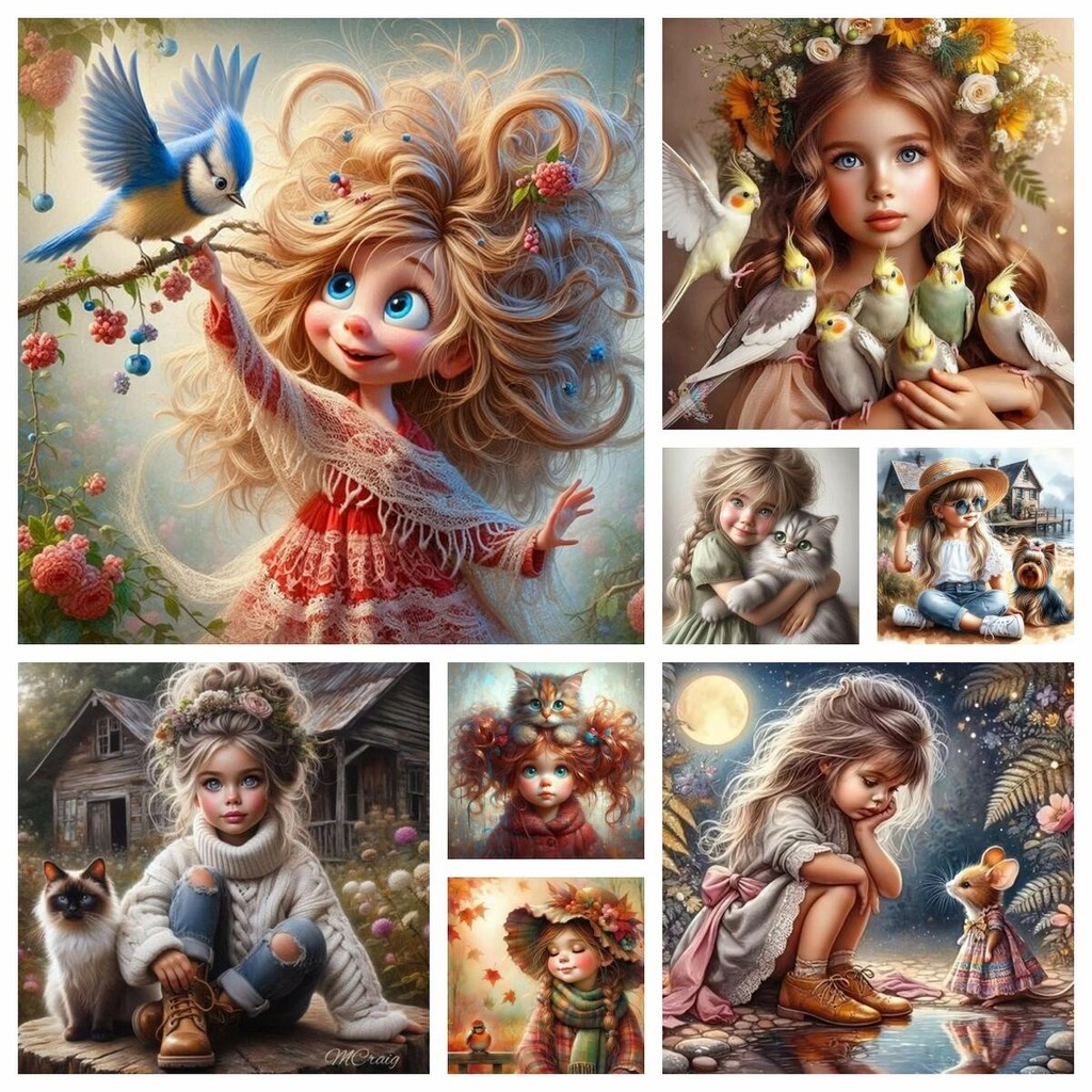 

AZQSD Oil Painting By Numbers For Adults girl portrait Drawing On Canvas Hand Paint Kits Home Decor