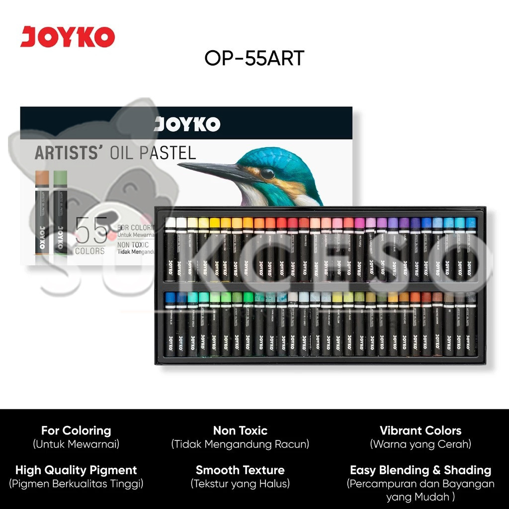 

Joyko Artist Oil Pastel OP-55ART / Krayon Minyak Mewarnai 55 Warna Murah