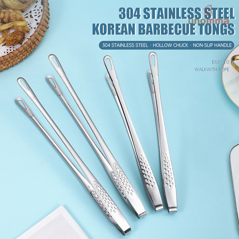 

TJepit Makanan Daging Korean BBQ Steak Clip 24.5/28 cm / Klip Pemanggang Stainless Steel Klip Makanan Tahan Panas Klip Anti Selip Multifungsi