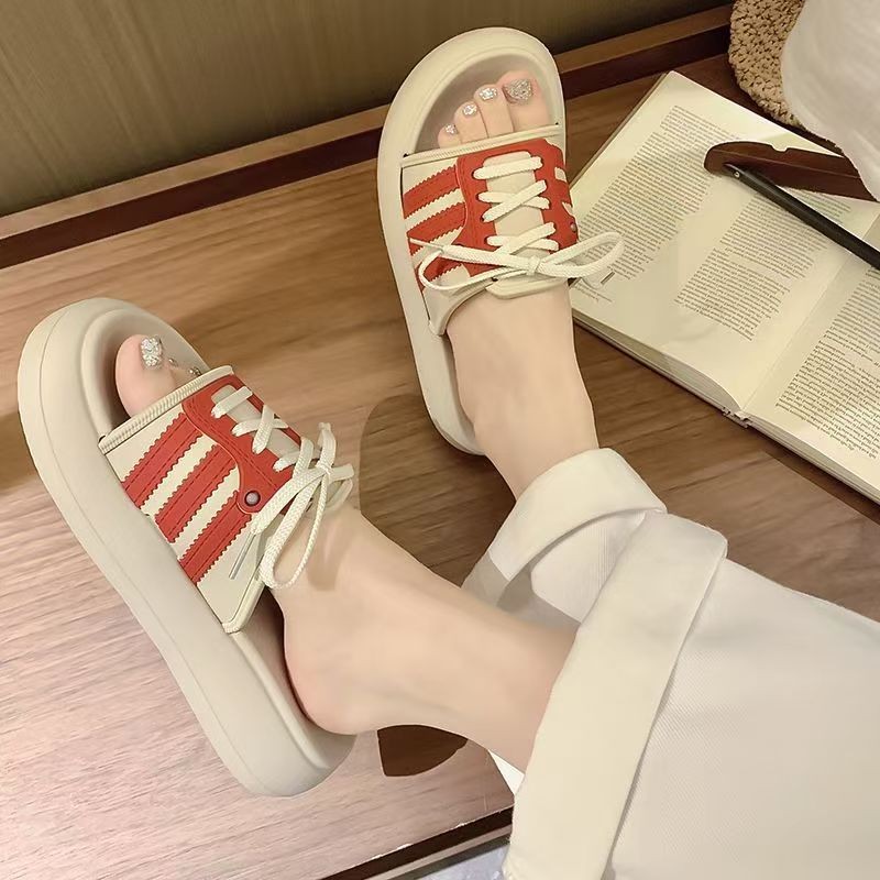 SOCANY Sandal Selop Wanita Korea Flats Tebal Empuk Karet EVA Sandal Sepatur Bertali Anti Slip