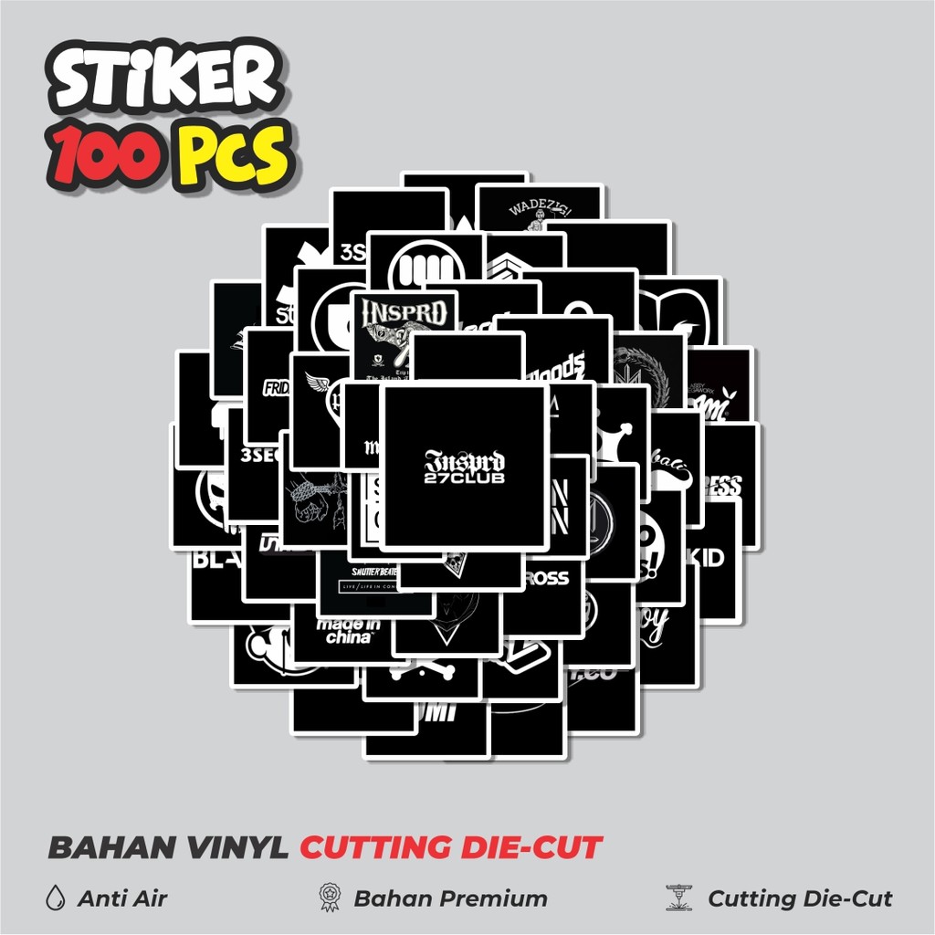 

Terbaru! 50 pcs Stiker Random Black & White Versi 8 Dekorasi Lucu Kreatif untuk Notebook, Skateboard, HP