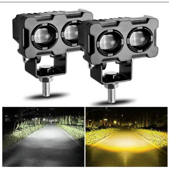 Lampu Tembak Sorot LED Laser 2 Mata/Lampu Sorot Led/Lampu Tembak SQL 2 Mata Polos Super Terang/Lampu