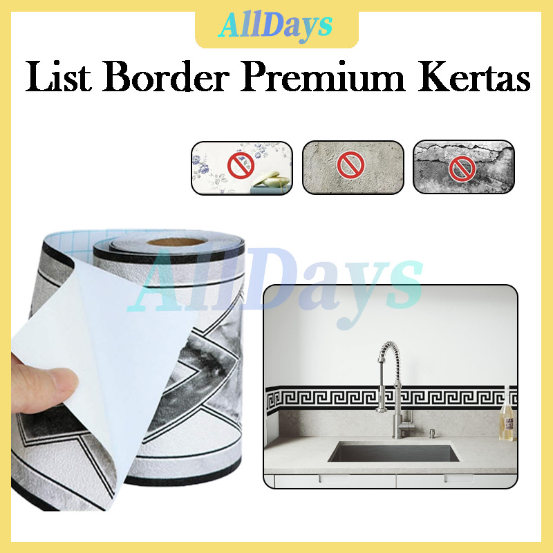 List Wallpaper Sticker Border 10 Meter /Wallpaper Sticker Border List Tembok/Wall Border Sticker