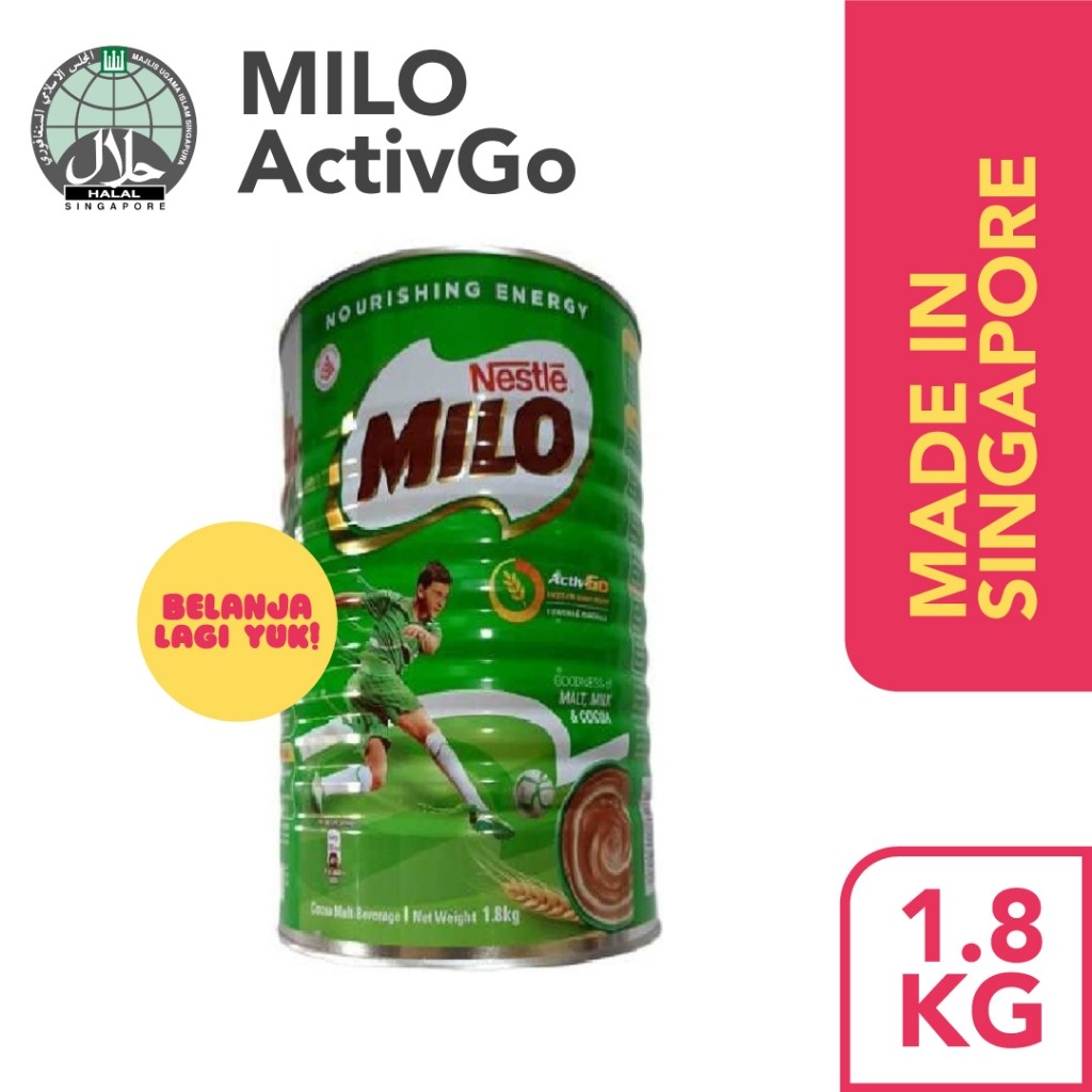 

NESTLE MILO Singapore Kaleng Milo Singapura Susu Bubuk Coklat Ori SG bukan MILO Malaysia (1.8kg)