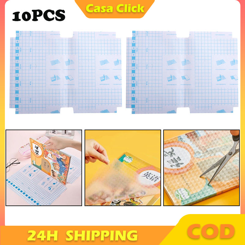 

Sampul Plastik PVC Tahan Air Sampul Plastik Film Pelindung Buku Tulis10 pcs Sampul Buku Aesthetic