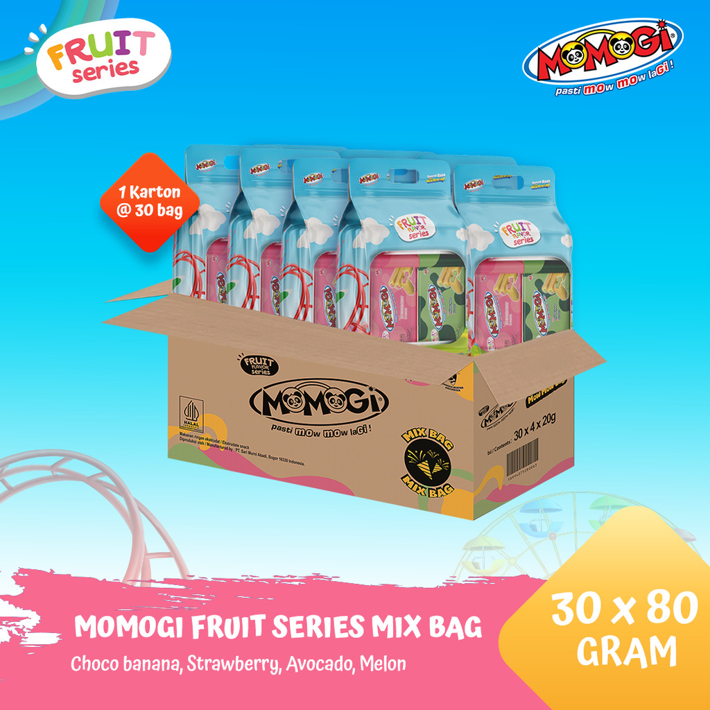 

MOMOGI FRUIT SERIES MIX BAG [1 KARTON @ 30 BAG]
