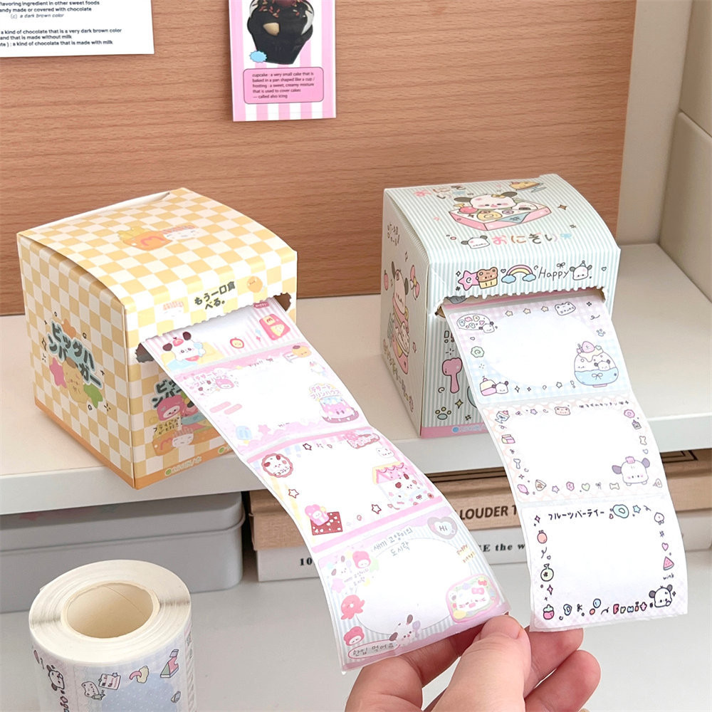

256 Pcs Pull-Out Sticky Notes Cute Girl Heart Message Stickers Office Stickers Cartoon Sticky Notes