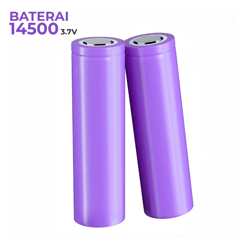 Baterai Lithium Ion Li-ion Charge Flat Top / Kepala Rata AA 3.7V 500MaH- 14500