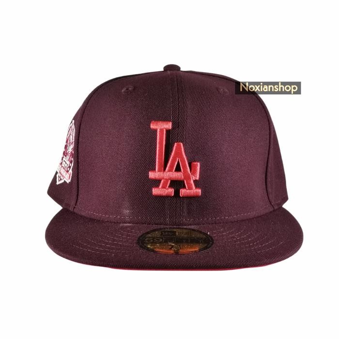 Topi Snapback New Era Cap LA Maroon Original 59fifty 7 1/4