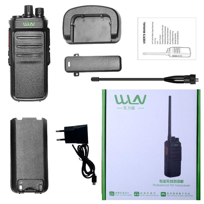HT WLN C1000 Jarak Jauh Ready 10km-15Km Walkie Talkie Power 10 watt Ba - Hitam