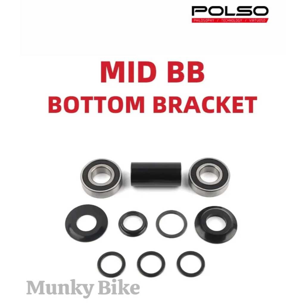 Polso BB Bottom Bracket Mid Set Sepeda BMX 19mm Seal Bearing