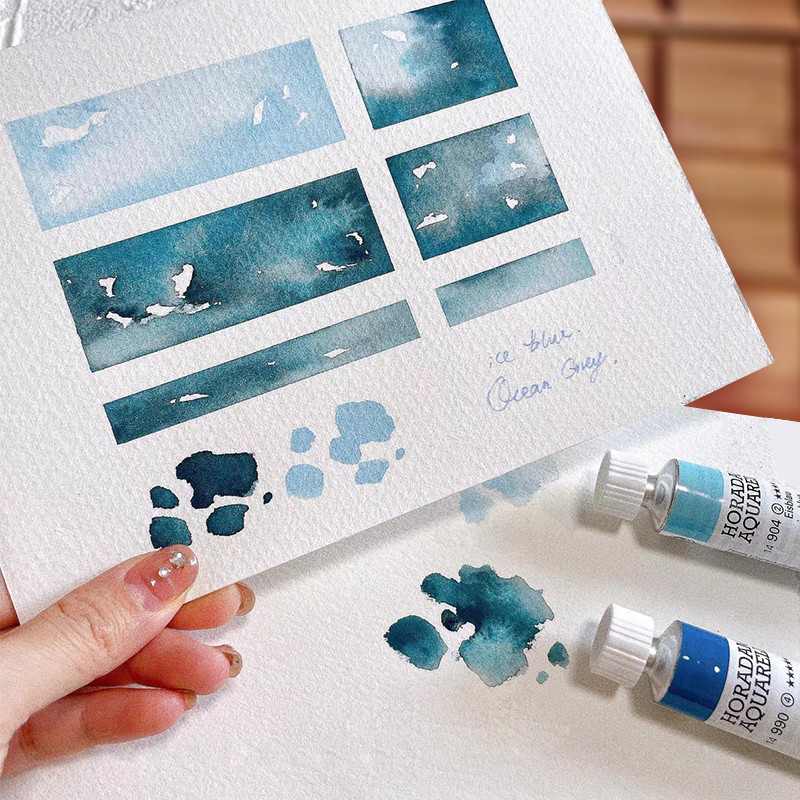 

Schmincke Master Grade Limit Watercolor Paint 904 Ice Blue 990 Ocean Gray Sub-pack Tube Pigment Art Painting Manicure Supplies