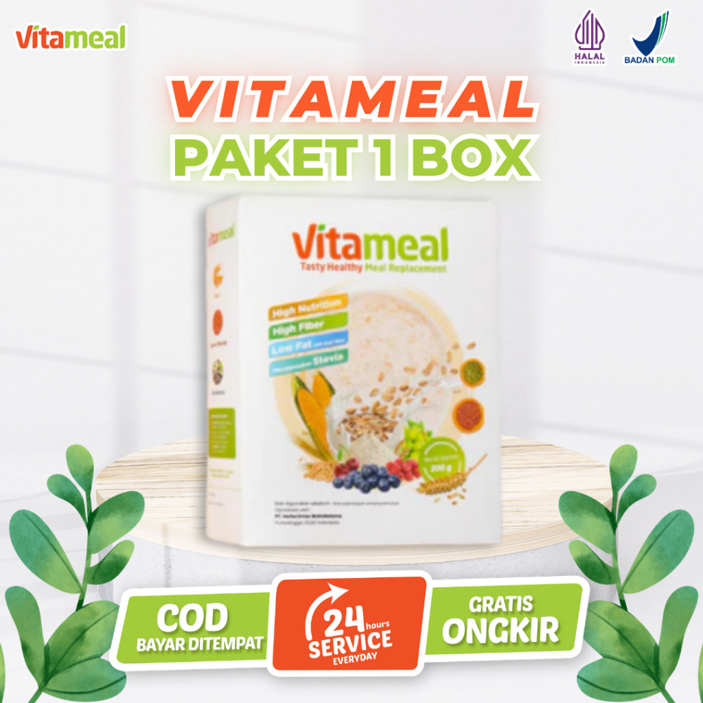 

New Vitameal Original Sereal untuk Mengatasi Gula Darah Tinggi Diabetes Kolesterol Hipertensi Asli 100%Premium