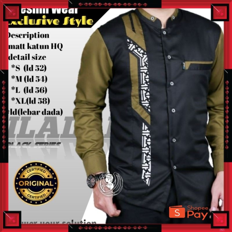 [PREMIUM ORIGINAL] Koko pria santri elrumi/hilwa koko sinergi gus azmi terlaris seragam hadroh azzah