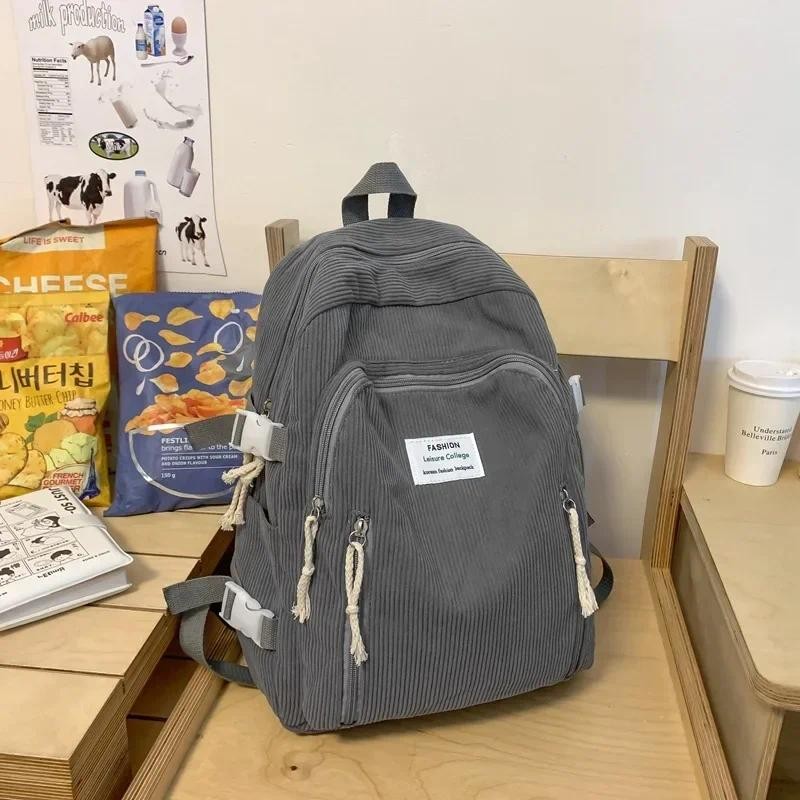 

Kids Backpack for Boy Versatile Casual Women Bag Striped Velvet Cartoon Backpack Trend Back To School Bags Designer Bag Mochila