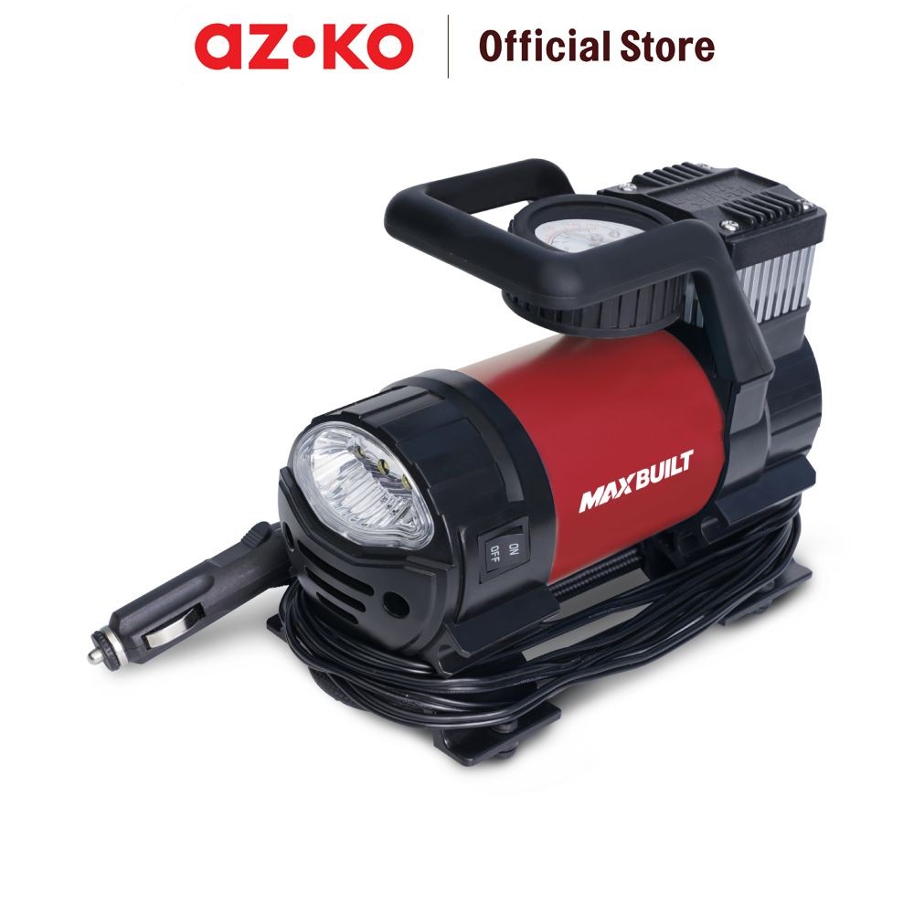AZKO Maxbuilt Pompa Ban Mobil Portable 15A Dc12V - Merah Inflator Perlengkapan Otomotif Tire Pumps A