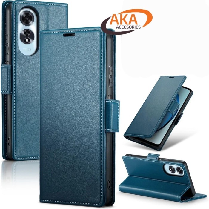 AKA CASE OPPO A60 | A5 A9 2020 | A31 | RENO 10X ZOOM FLIP COVER MAGNETIC RETRO KLIP WITH RFID BLOCKI