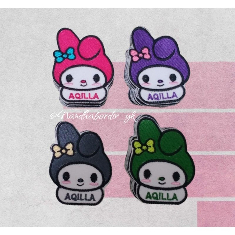 Bordir Logo BORDIR NAMA KARAKTER/KARTUN/ANIMASI/PATCH/EMBLEM/bisa pesan satuan