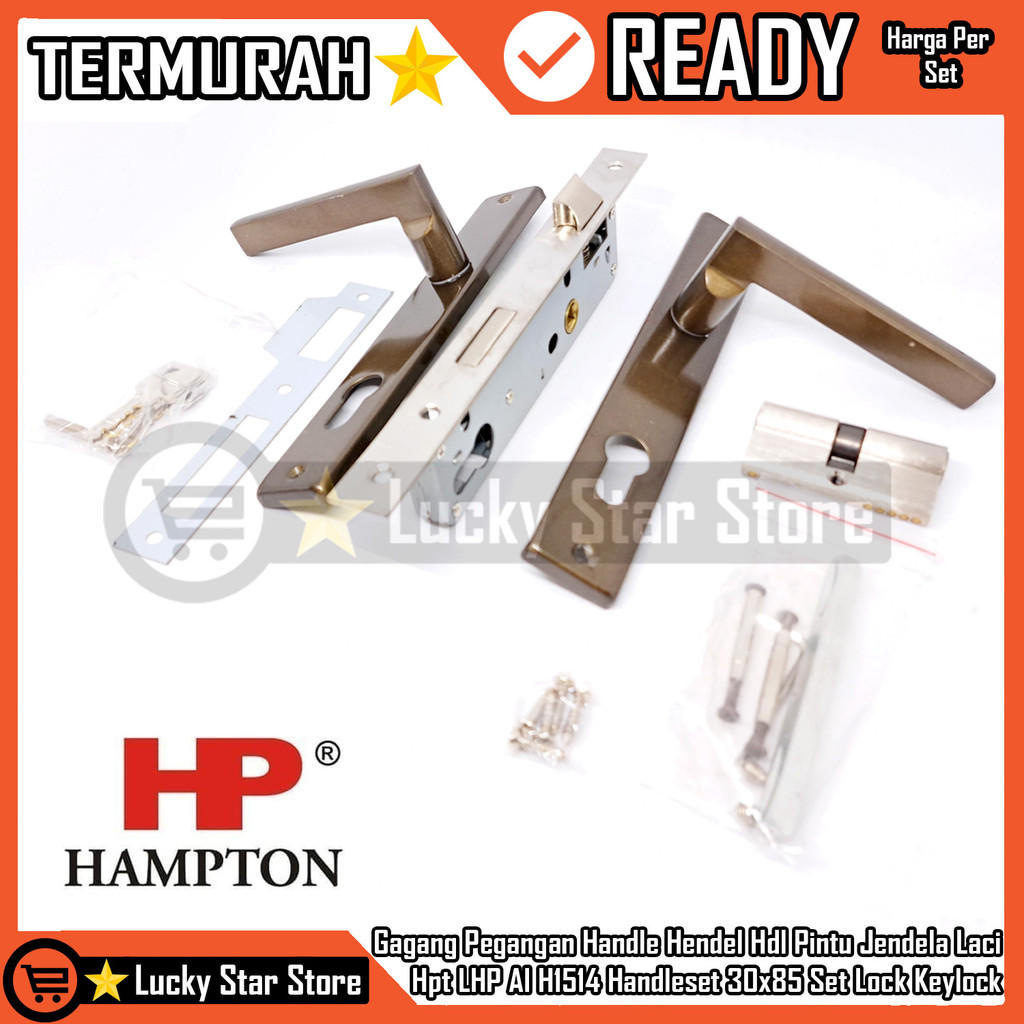 Lock Keylock Gagang Pegangan Handle Hendel Hdl Pintu Door Jendela Tarik Dorong Sliding Geser Hampton