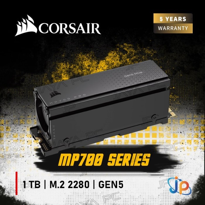 Corsair SSD MP700 PRO M.2 Pcie Gen5 Nvme 2280 1TB - M2 1 TB with Air Cooler