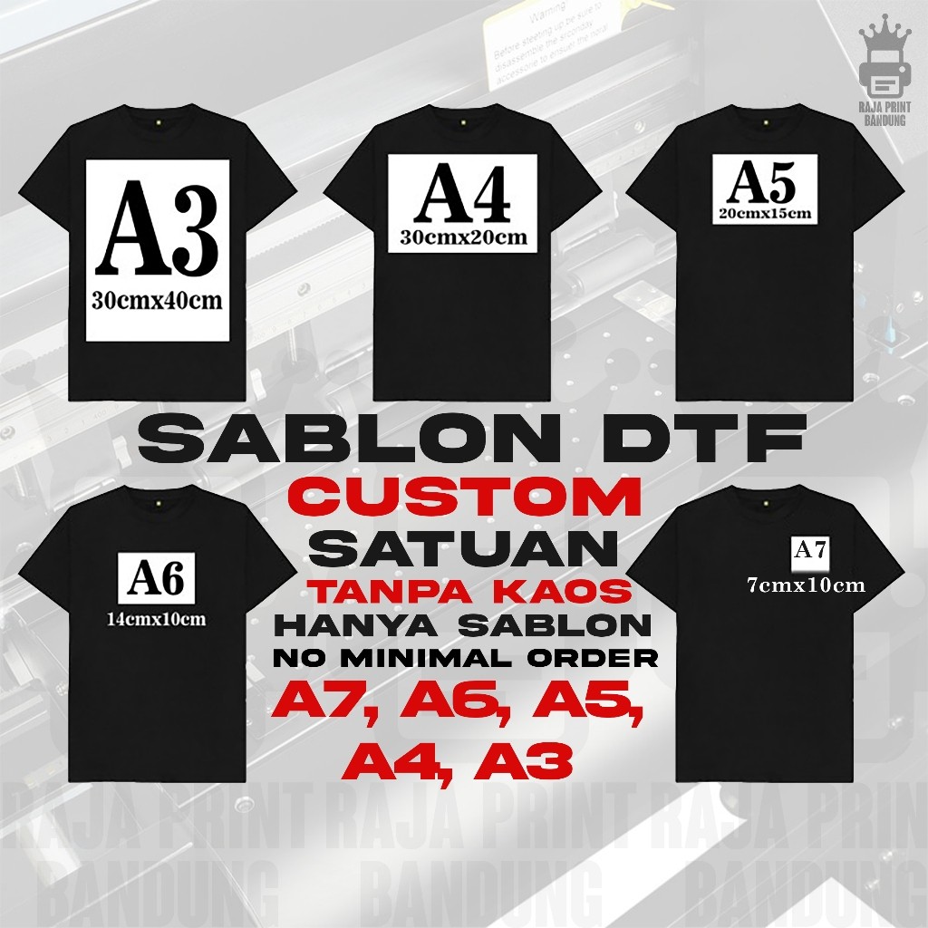 Bordir Logo DTF Sablon Sticker Setrika Custom Satuan Tanpa Kaos Tinggal Pressbisa pesan satuan