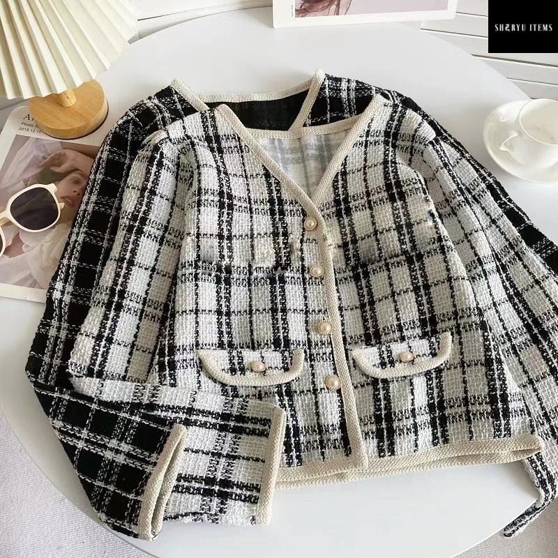 Forteid Cardigan Rajut Wanita Korean Style rajut collection V-neck Lengan Panjang cardigan rajut bro